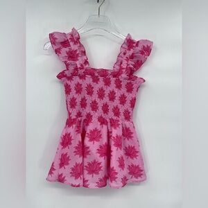 J‎ Marie Elsie Smocked Flutter Sleeve Top size Xs